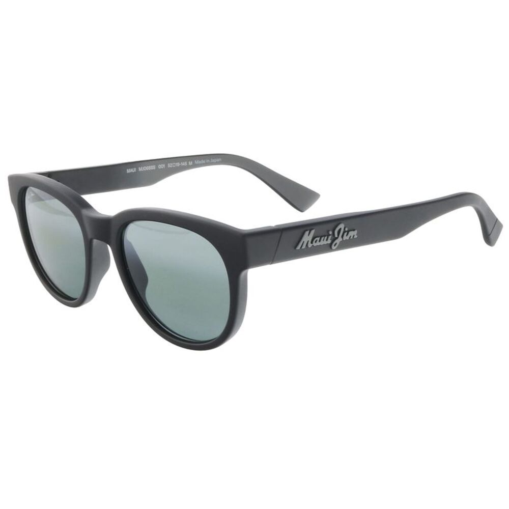 Maui Jim MJ0668S001 Classic Black Round Sunglasses Grey Gradient Polarized